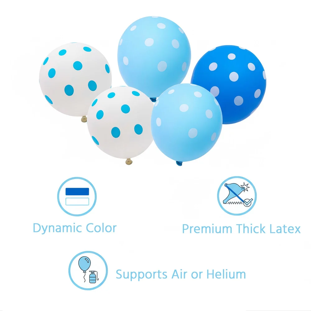 Beurio Blue Balloons for Birthday Party 30 Pack — view 3