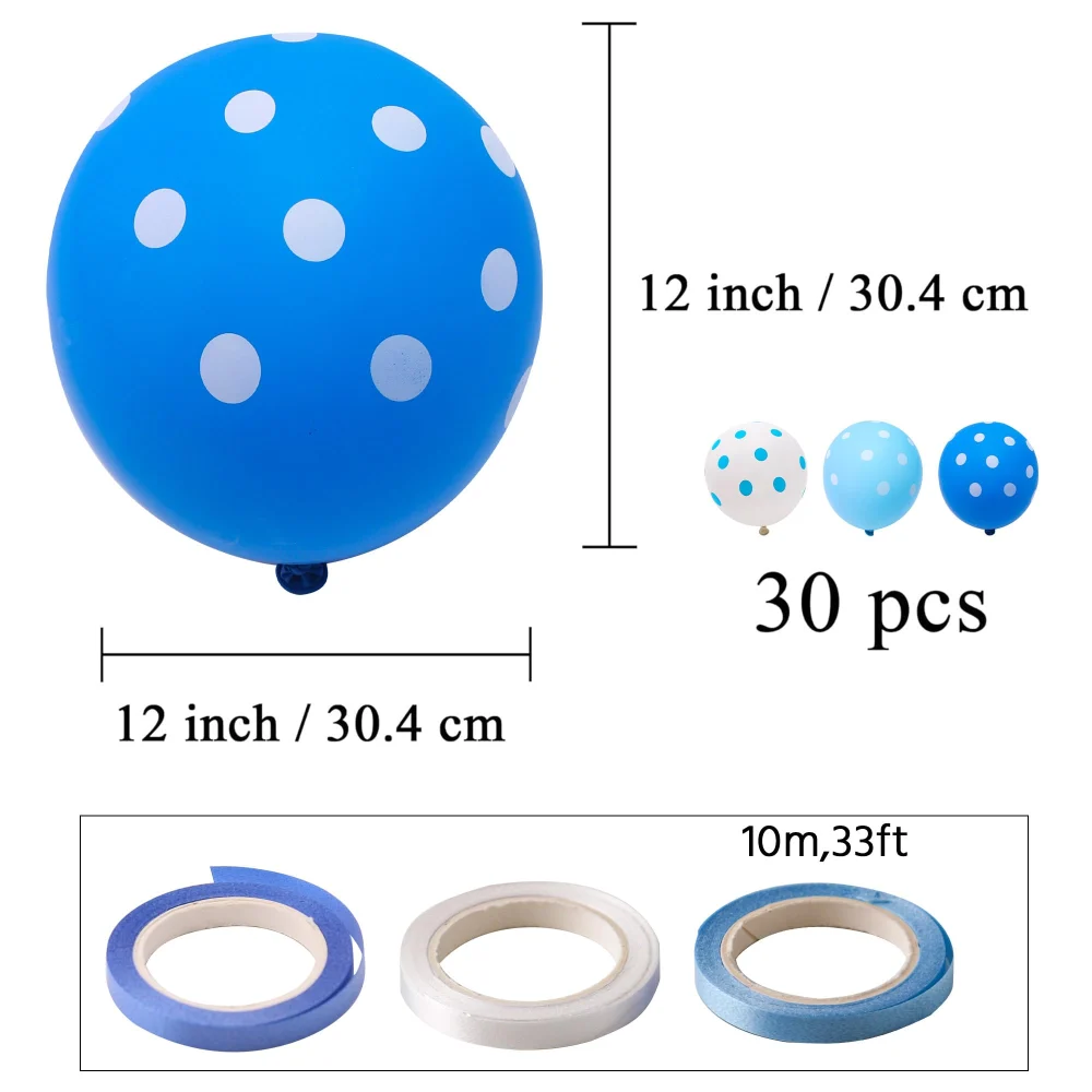 Beurio Blue Balloons for Birthday Party 30 Pack — view 5