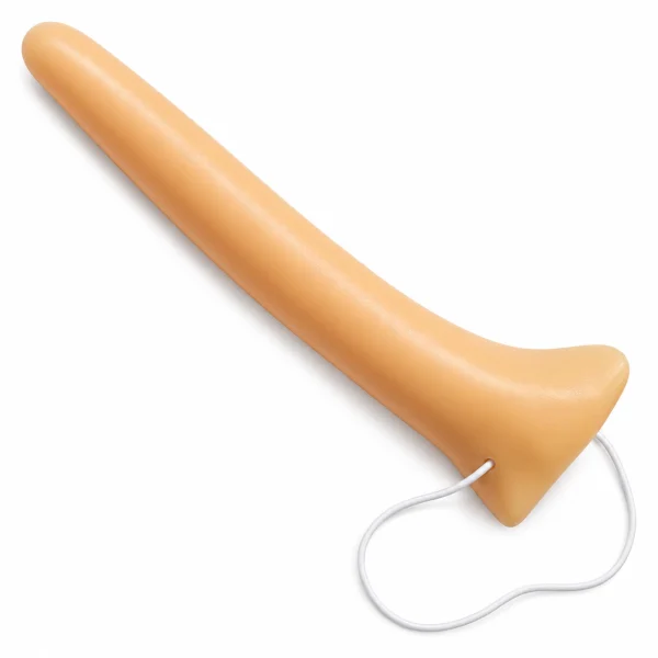Beurio long fake nose, skin-tone costume nose with elastic strap