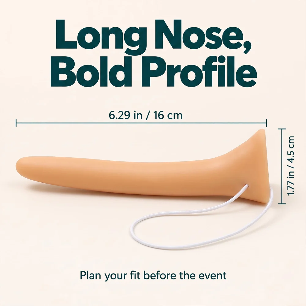Beurio Long Fake Nose for Plays — view 4