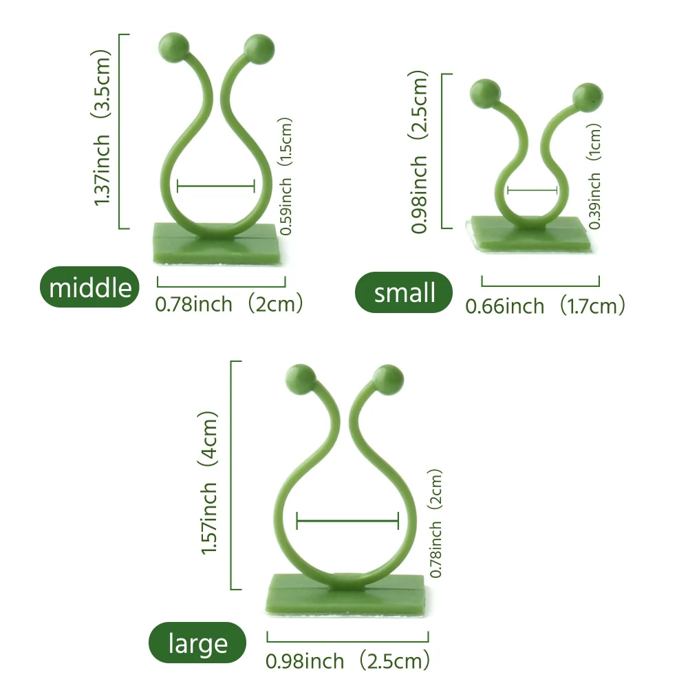 Beurio Plant Wall Clips, 30 Pcs in 3 Sizes for Pothos and Ivy — view 3