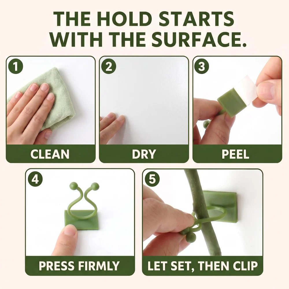 Beurio Plant Wall Clips, 30 Pcs in 3 Sizes for Pothos and Ivy — view 5