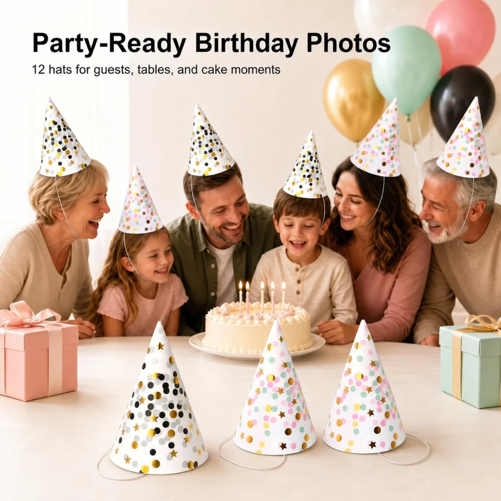 Boieo Birthday Party Hats for Adults and Kids — view 2