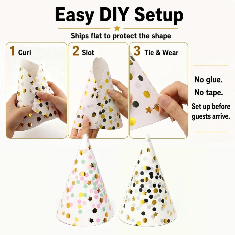 Boieo Birthday Party Hats for Adults and Kids — view 4