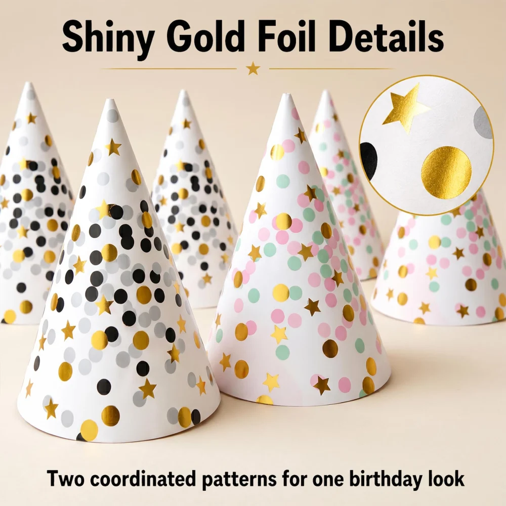 Boieo Birthday Party Hats for Adults and Kids — view 6