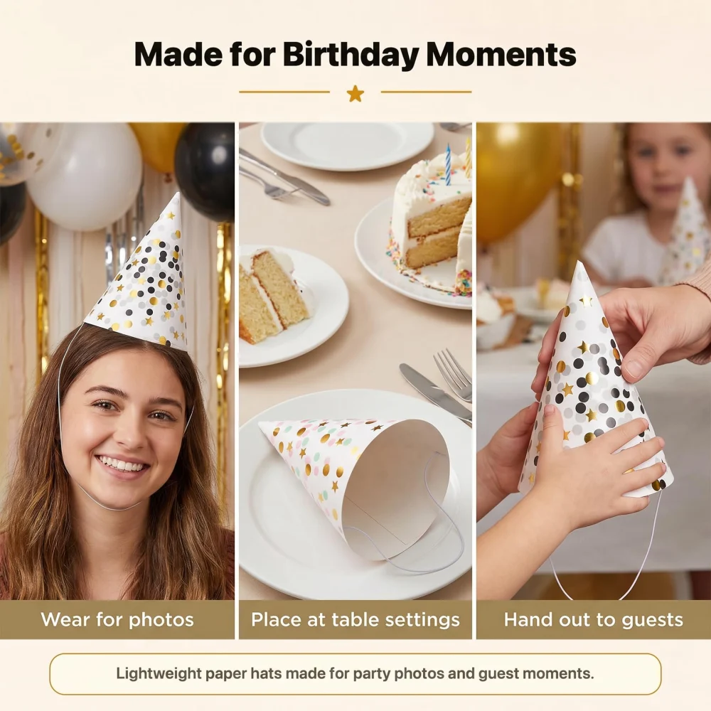 Boieo Birthday Party Hats for Adults and Kids — view 7