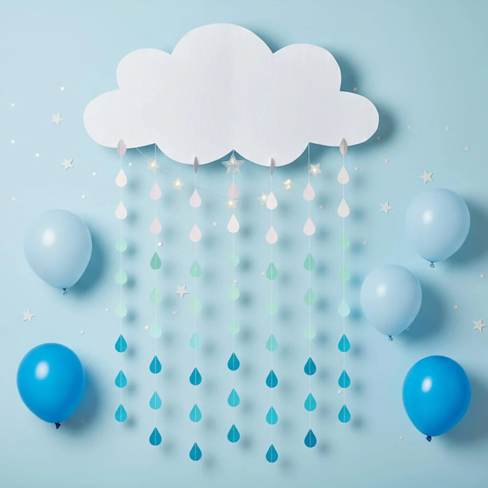 Boieo Blue Raindrop Garland — view 2