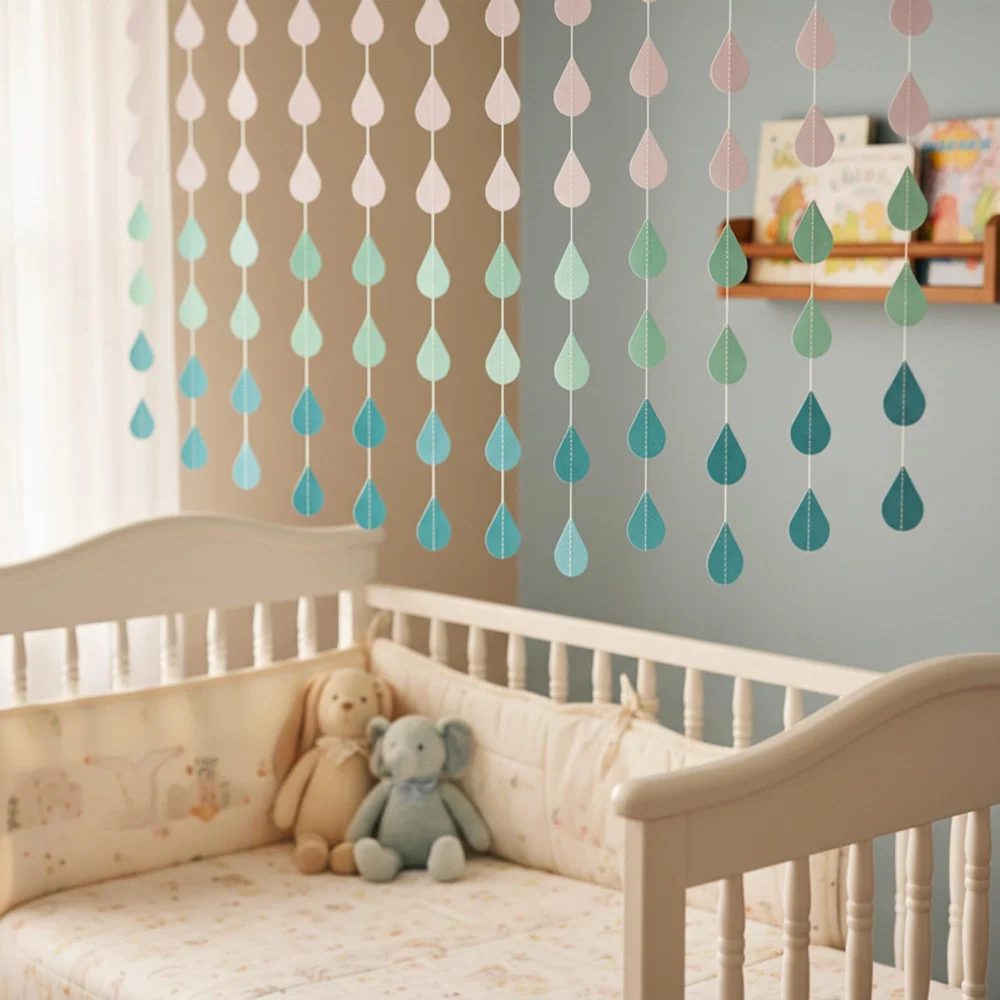 Boieo Blue Raindrop Garland — view 6