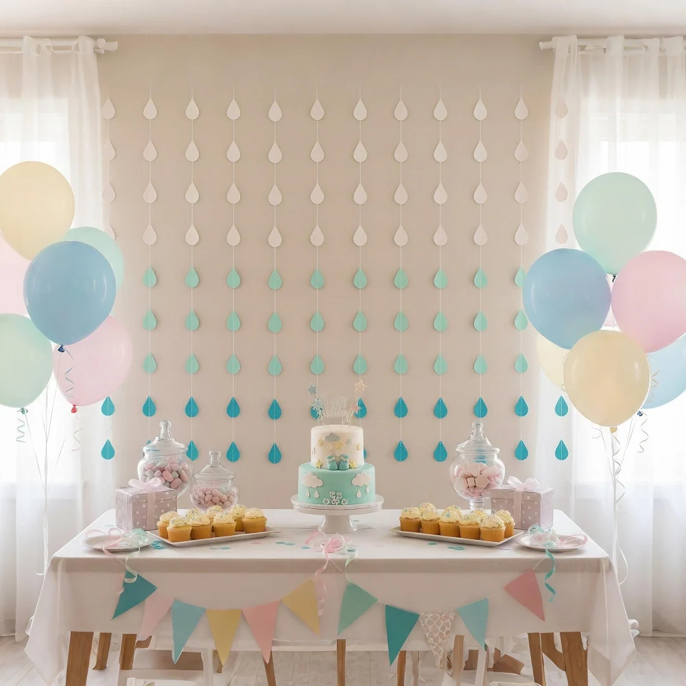 Boieo Blue Raindrop Garland — view 7