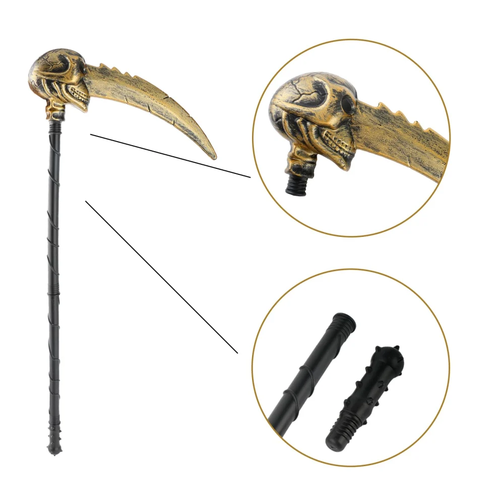 Boieo Halloween Grim Reaper Scythe Costume Prop — view 4