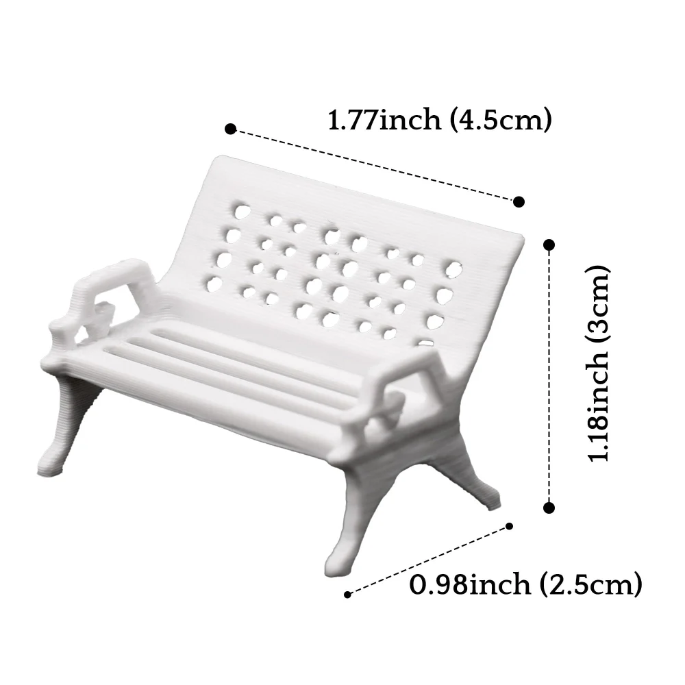 Boieo Mini Bench for Dollhouse Furniture — view 5
