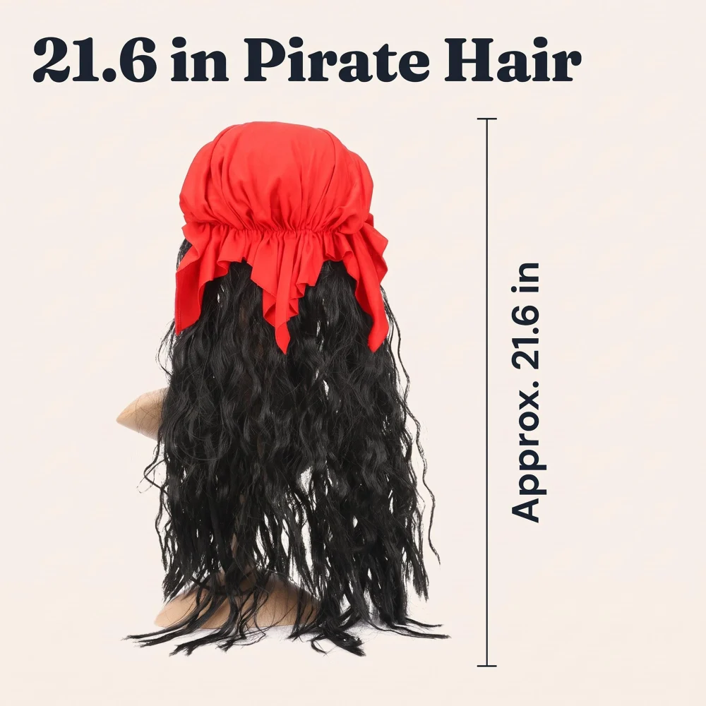 Boieo Pirate Wig for Women Men — view 5