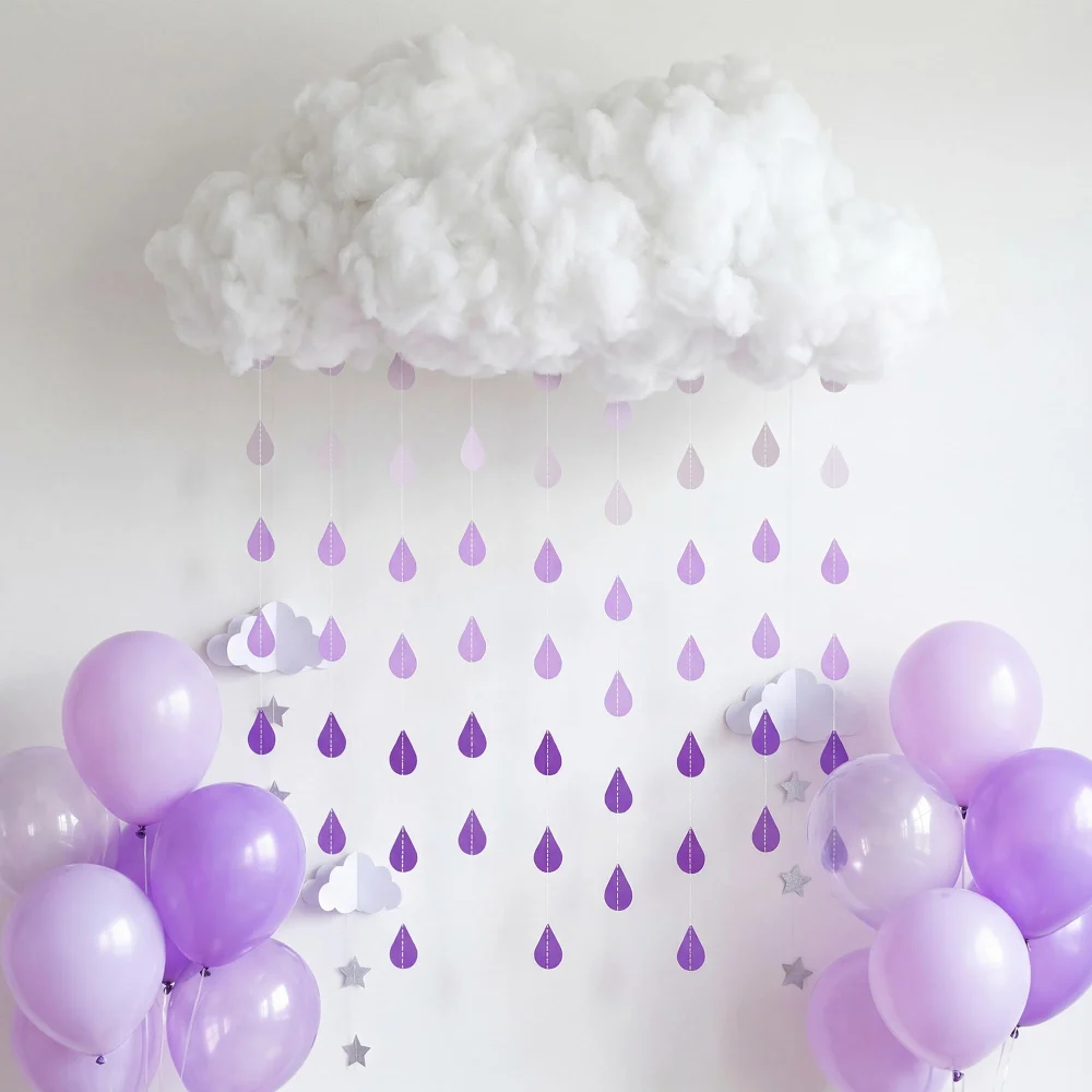 Boieo Purple Raindrop Garland — view 2