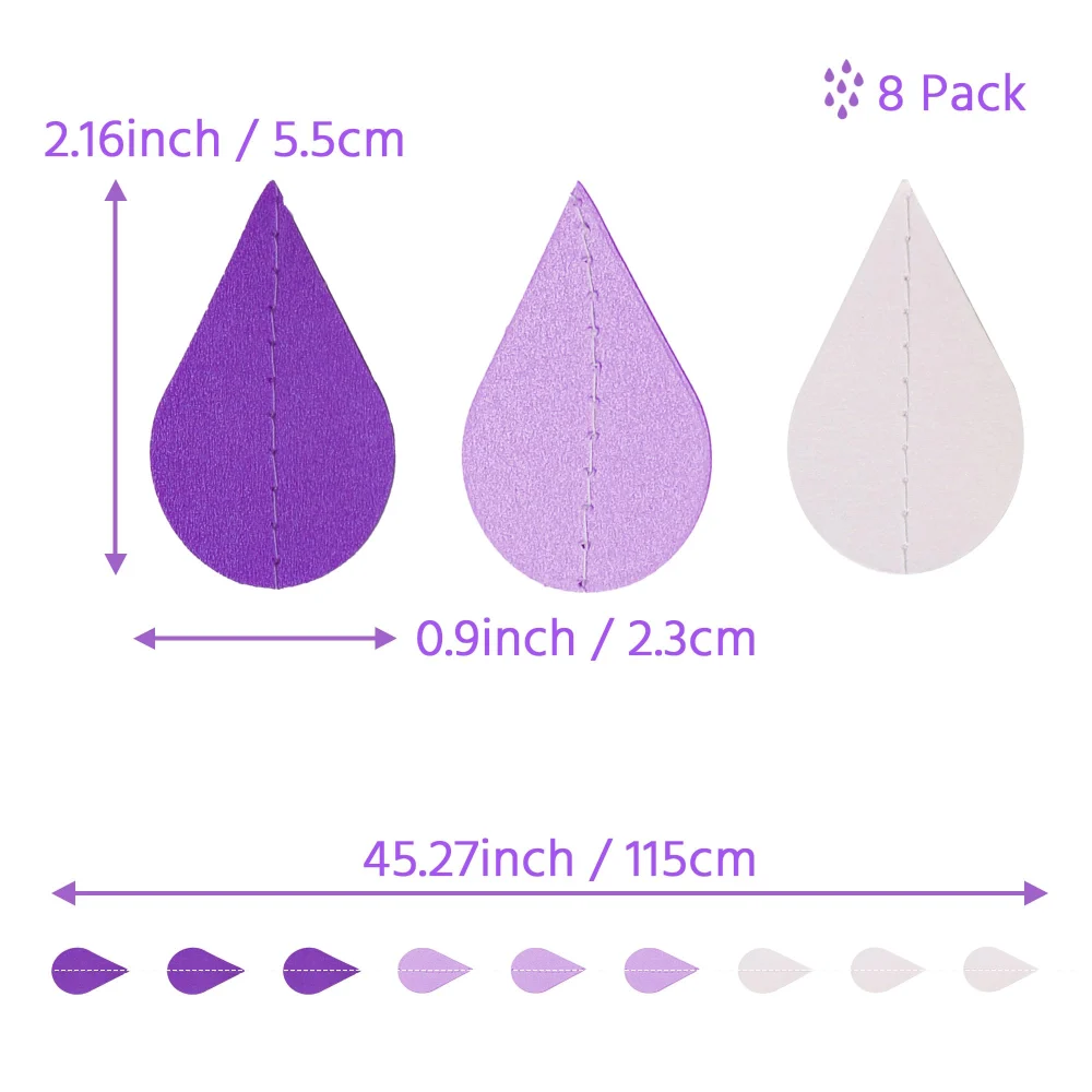 Boieo Purple Raindrop Garland — view 3
