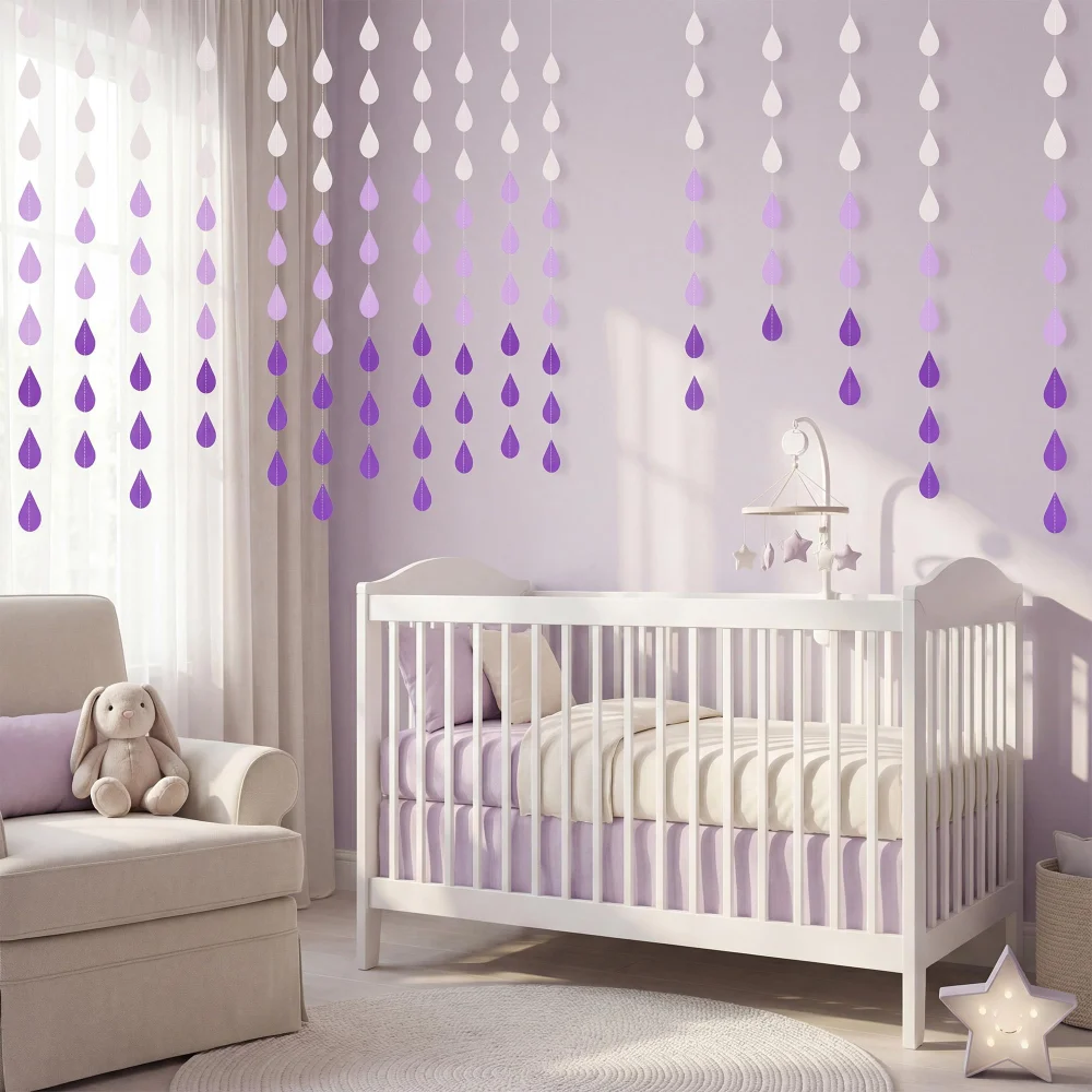 Boieo Purple Raindrop Garland — view 6