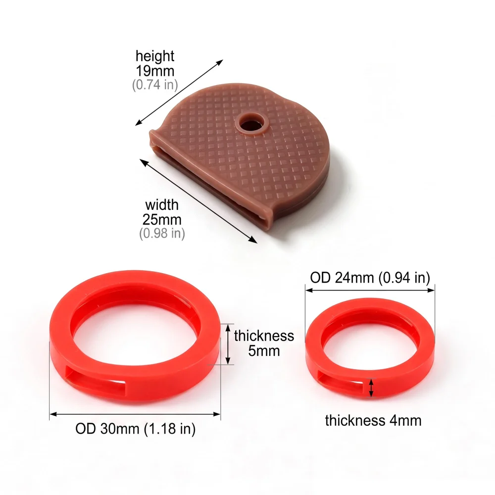 Inxens 30-Piece Silicone Key Identifier Caps — view 2