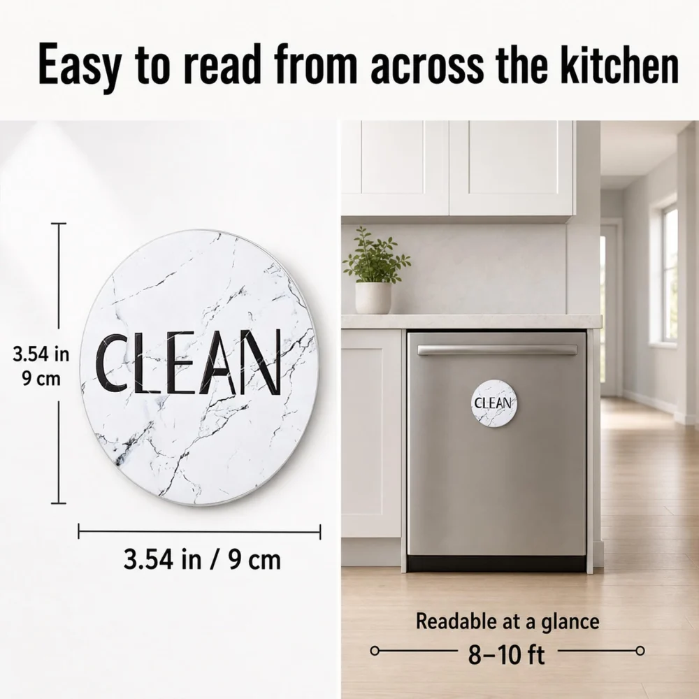 Inxens Dishwasher Magnet Clean Dirty Sign — view 6
