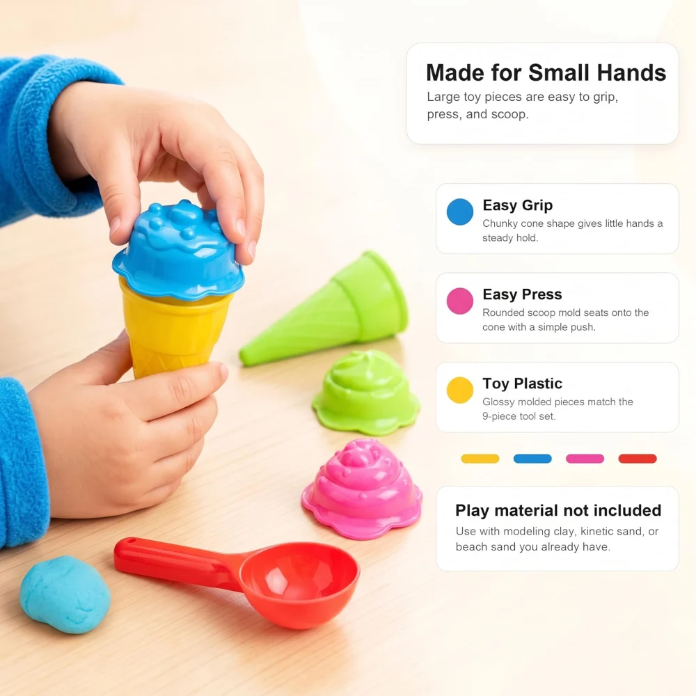 Inxens Dough Tools for Kids Toddlers Ages 2-4 — view 4