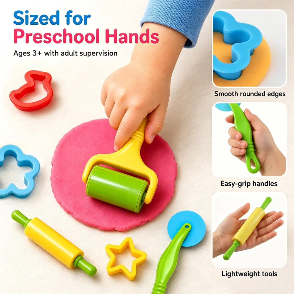 Inxens Dough Tools Set for Kids Ages 2-4 — view 3