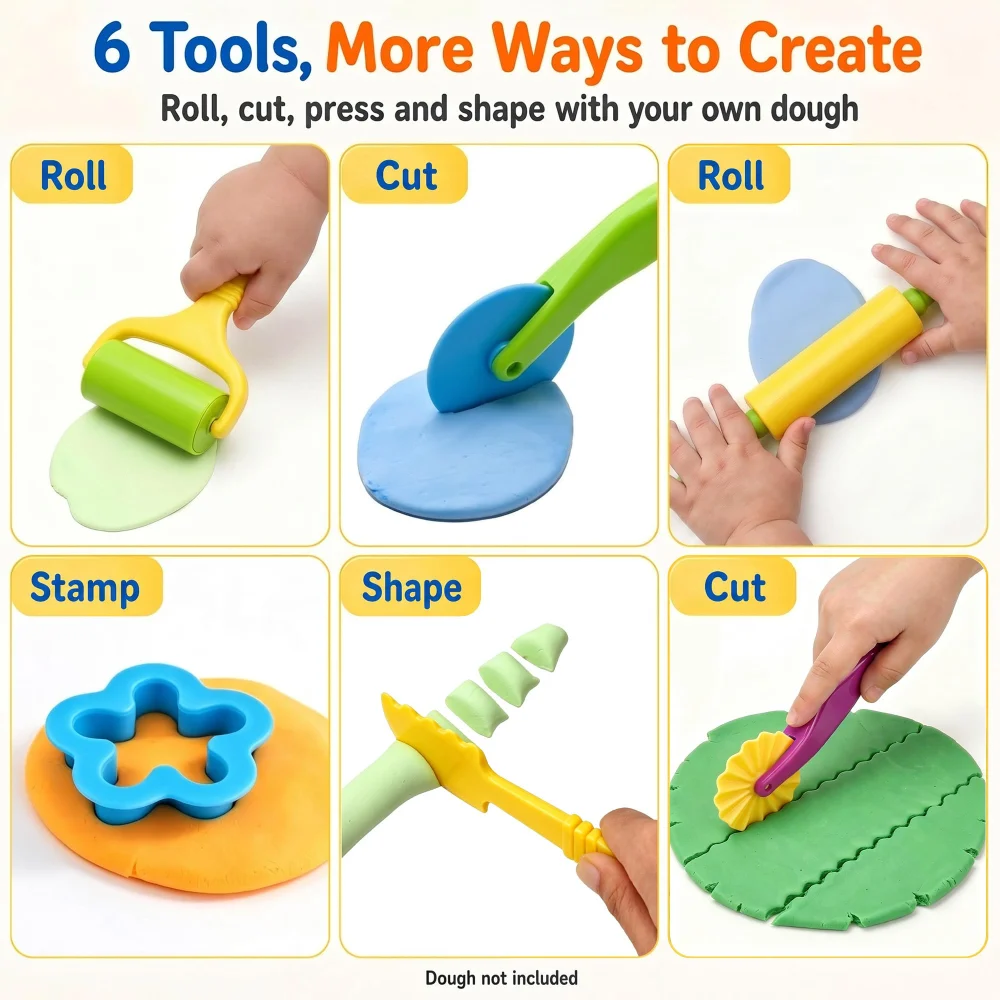 Inxens Dough Tools Set for Kids Ages 2-4 — view 6