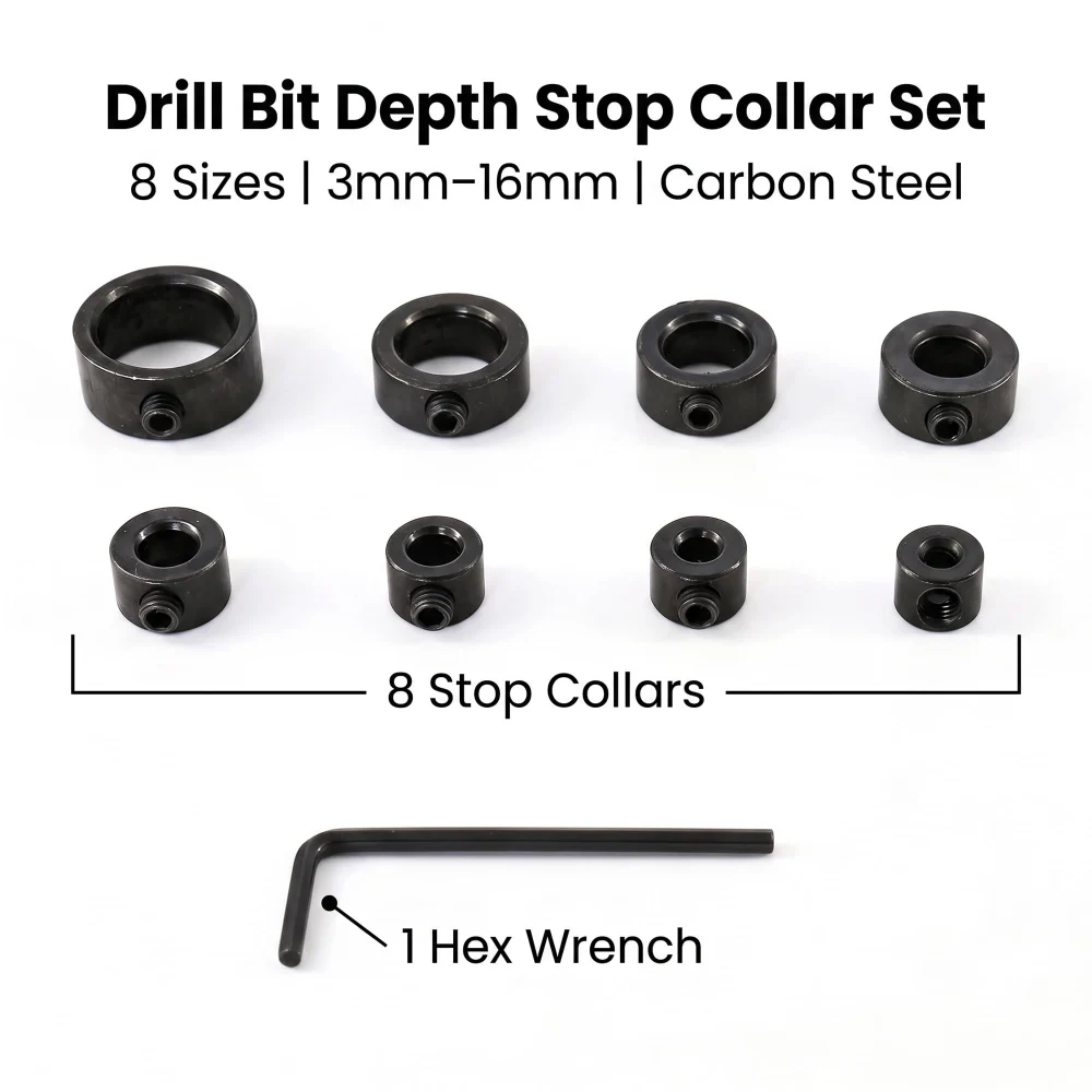 Inxens Drill Bit Depth Stop Collars — view 2