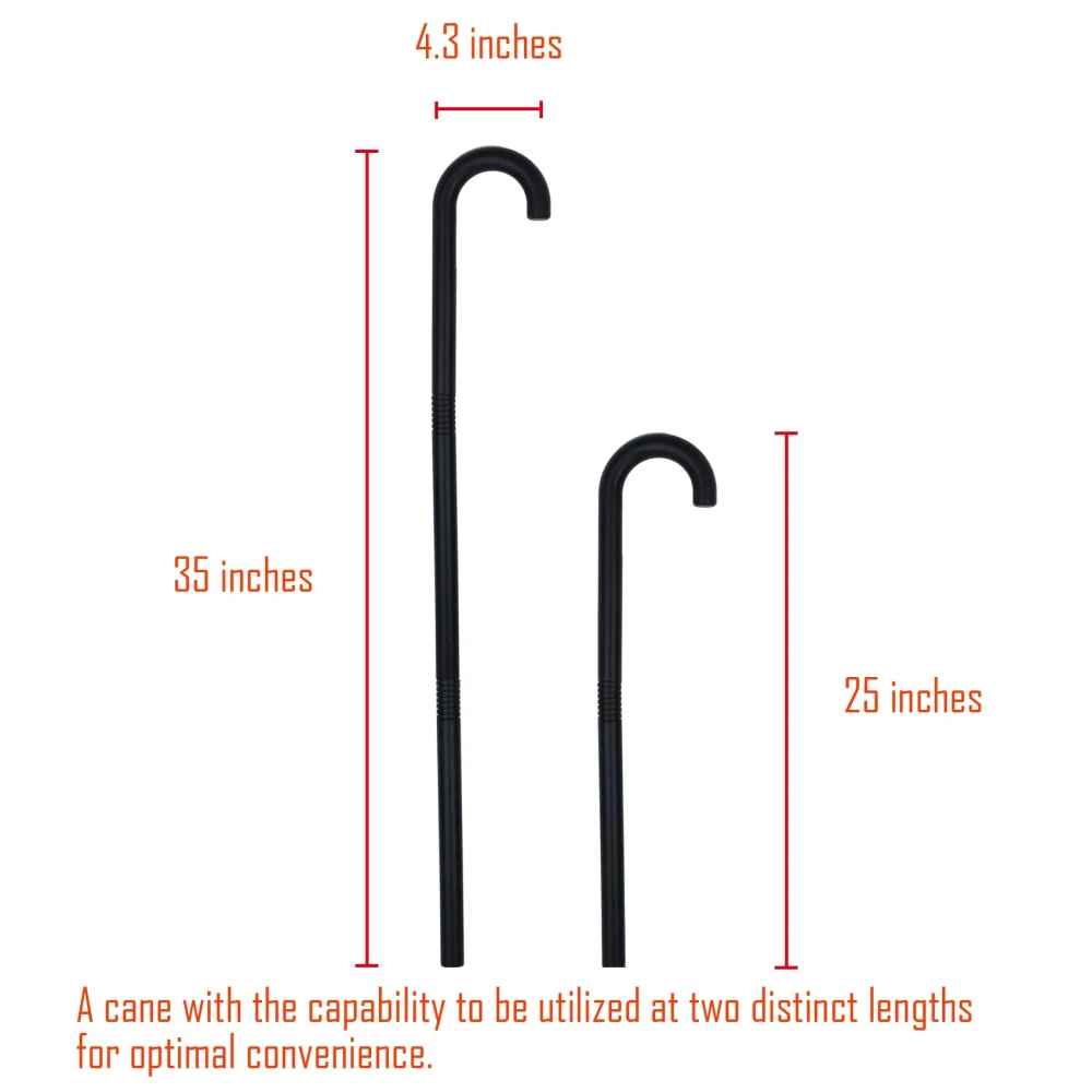 Inxens Halloween Black Cane Prop for Adults & Kids — view 5