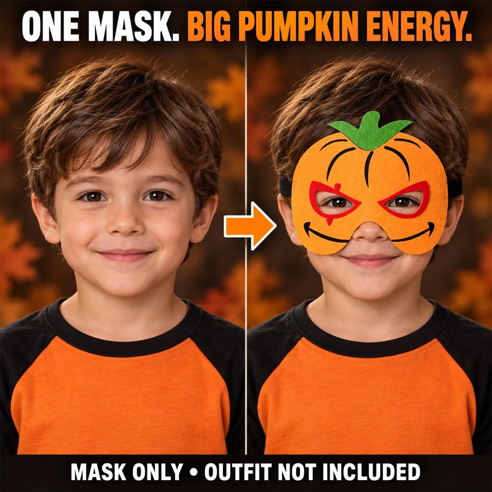 Inxens Halloween Pumpkin Mask for Kids — view 6