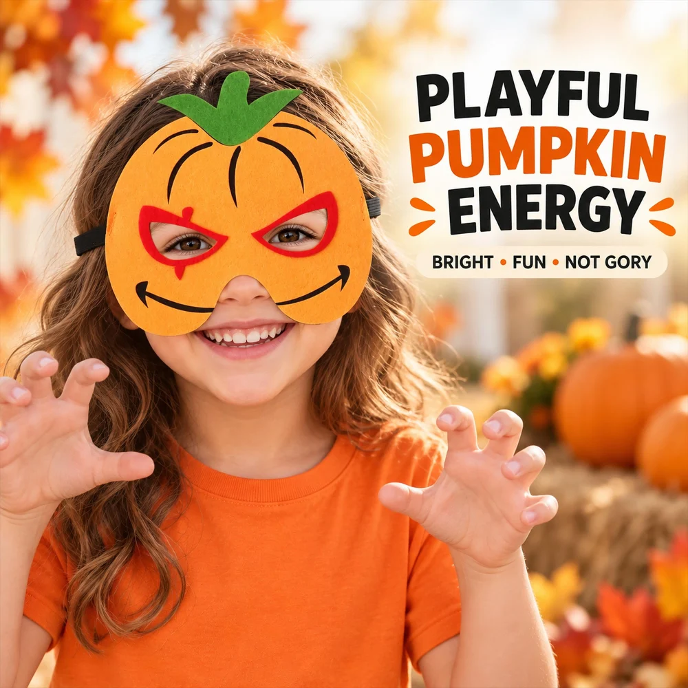 Inxens Halloween Pumpkin Mask for Kids — view 7