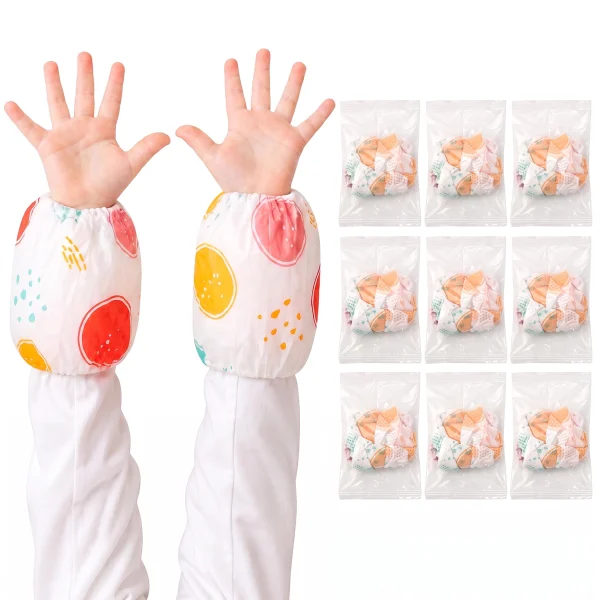 Inxens kids disposable arm sleeves, 10 individually wrapped pairs