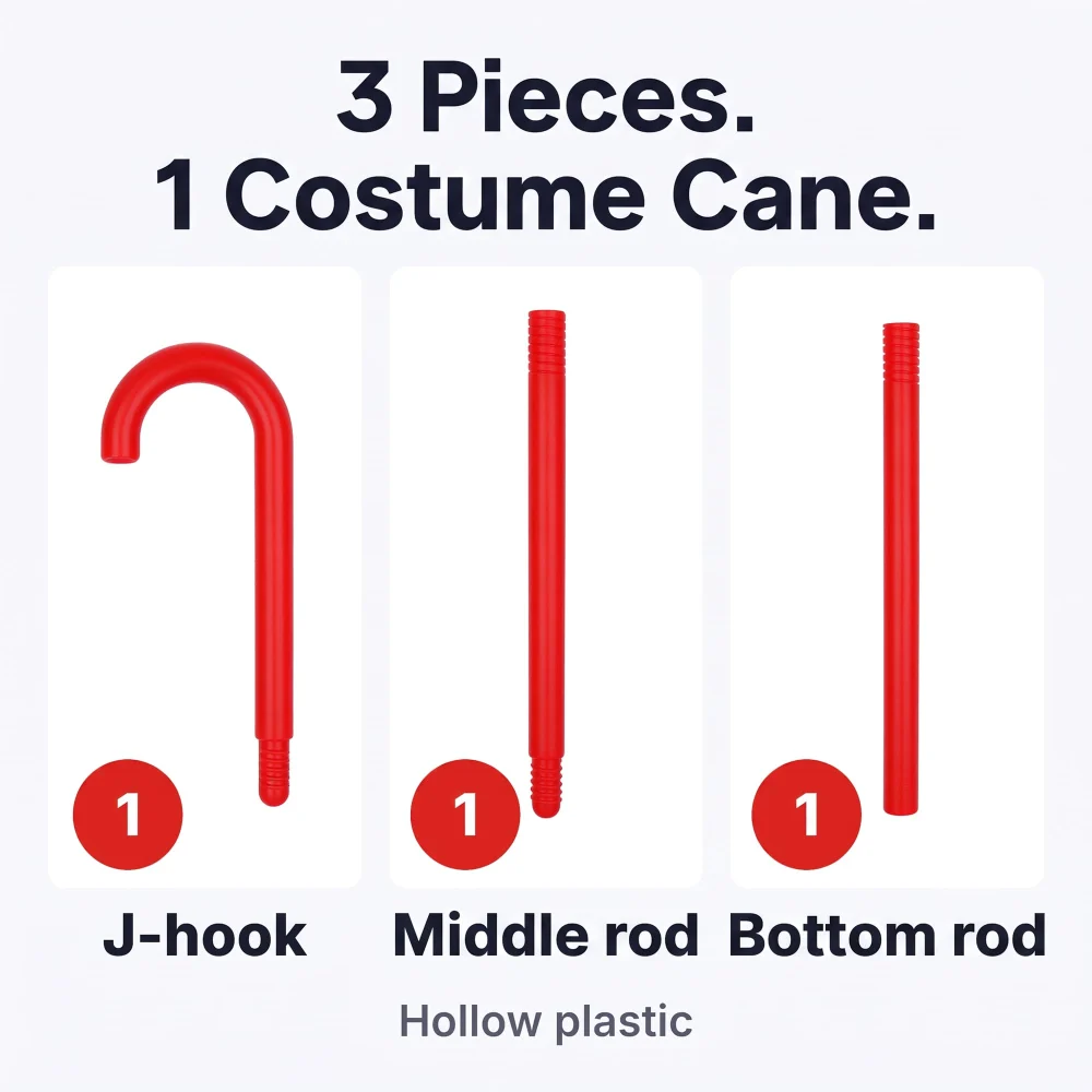 Inxens Red Cane Prop for Halloween — view 5
