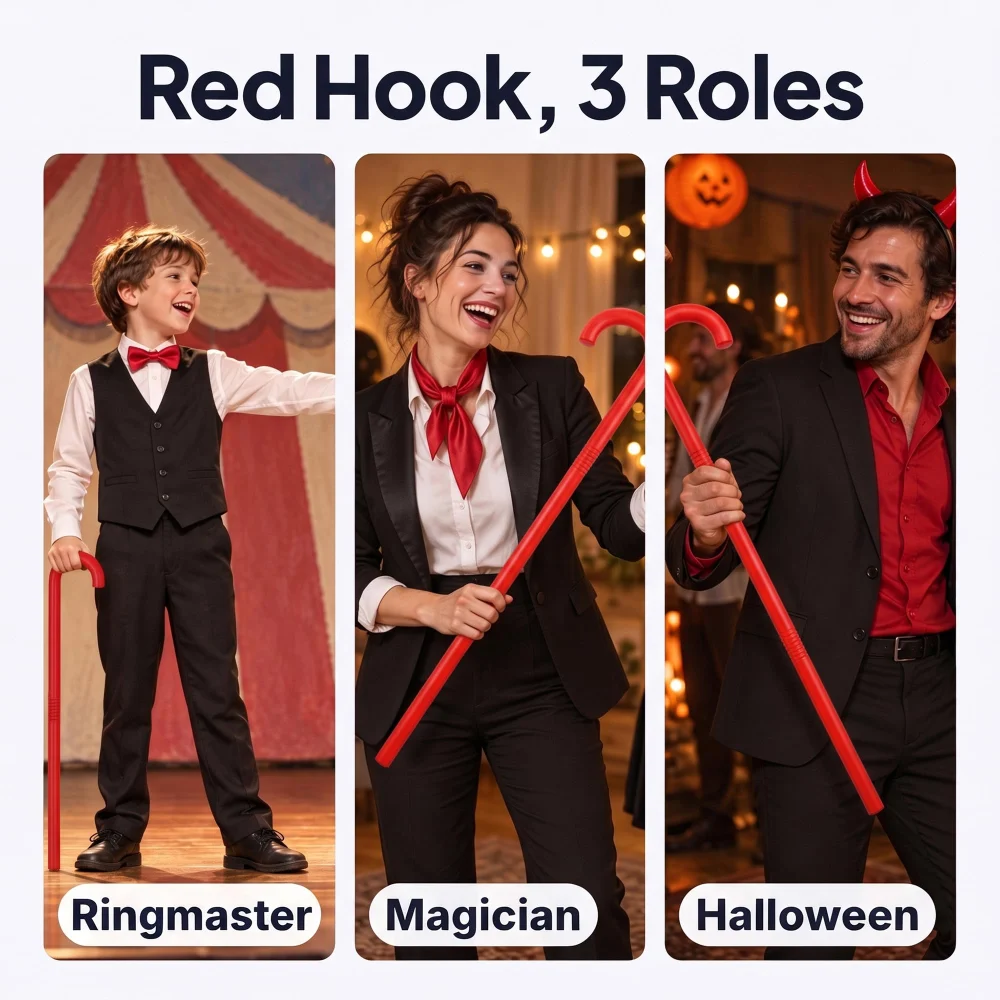 Inxens Red Cane Prop for Halloween — view 6