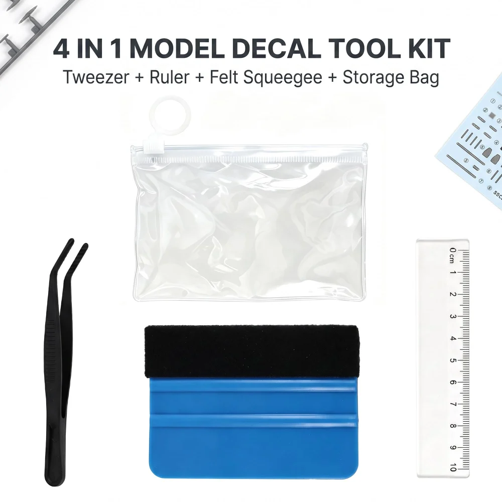 Inxens Waterslide Decal Squeegee & Tweezers Kit for Scale Model Gundam — view 2