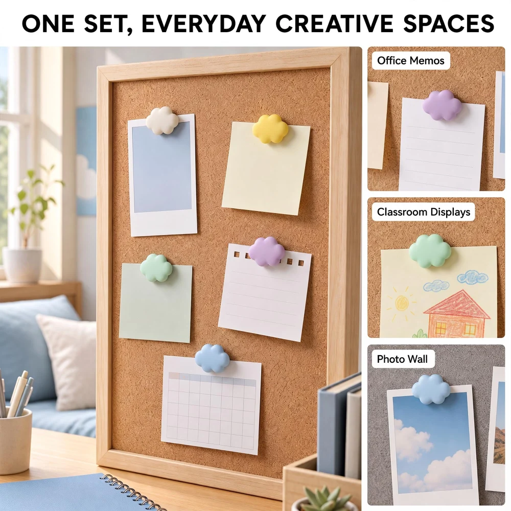 Olen Cloud Push Pins, 14 Pcs in 7 Colors with Storage Case — view 7
