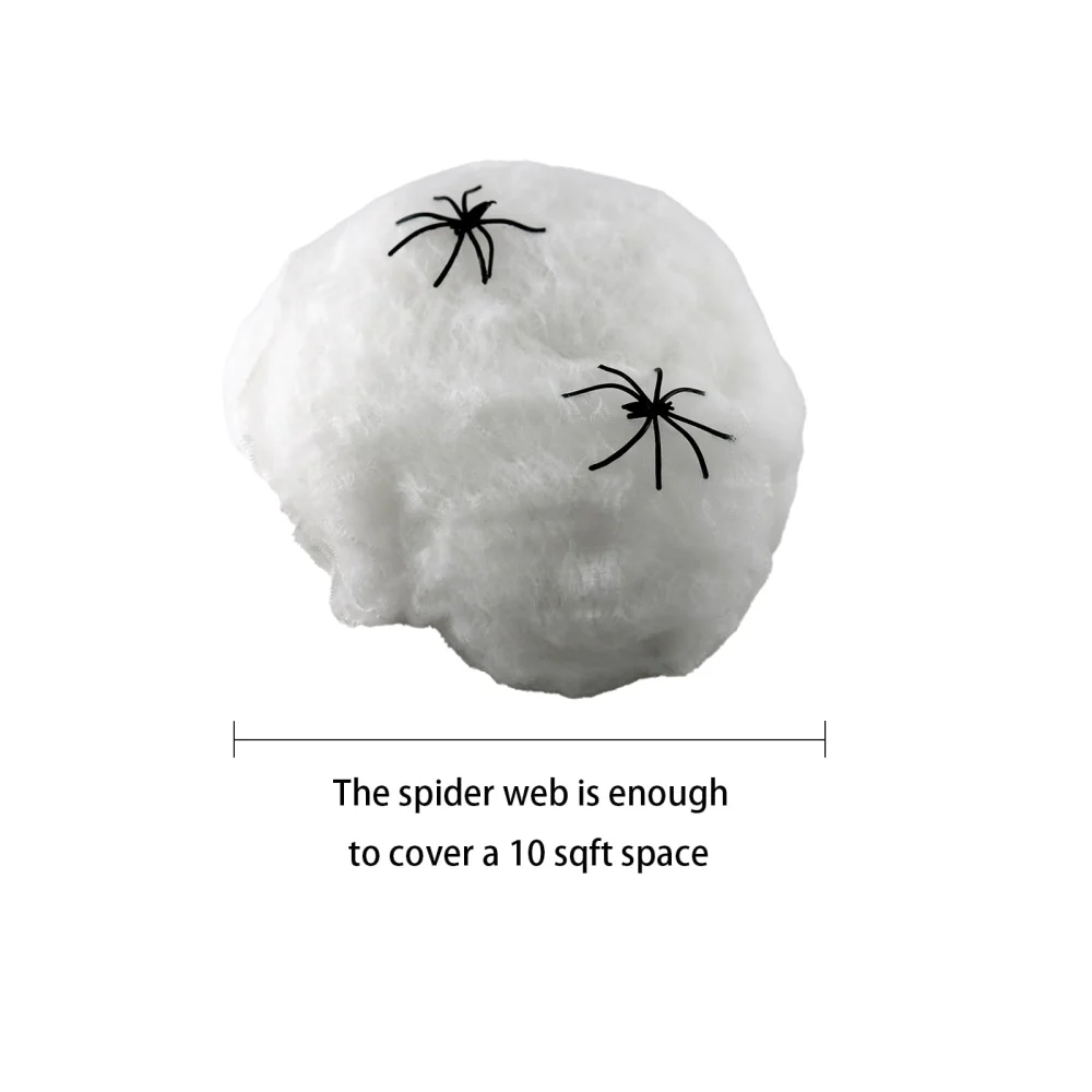 Olen Fake Spider Web Decoration, 10 sq ft with 2 Spiders — view 2