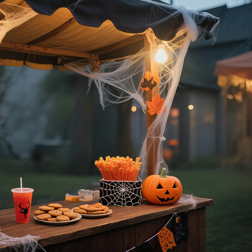 Olen Fake Spider Web Decoration, 10 sq ft with 2 Spiders — view 7
