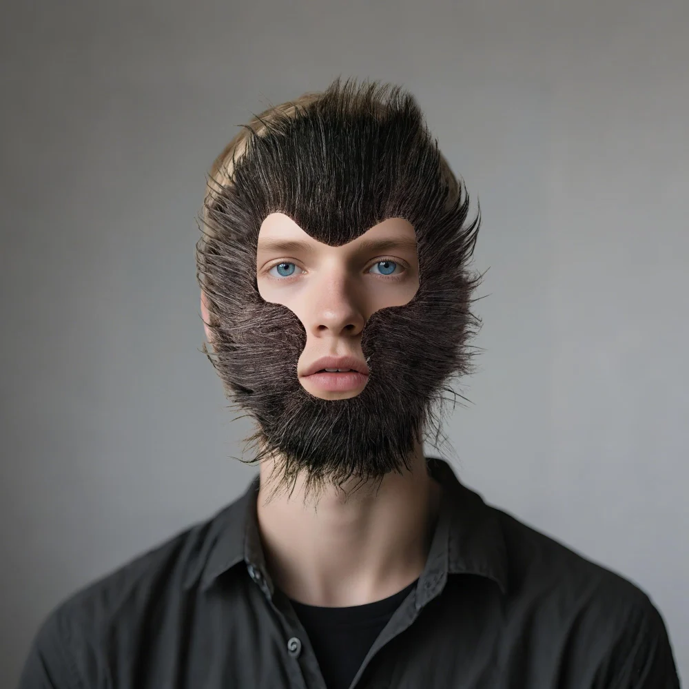 Olen Felt Monkey Mask, Open-Face Costume Accessory, 1 Piece — view 3