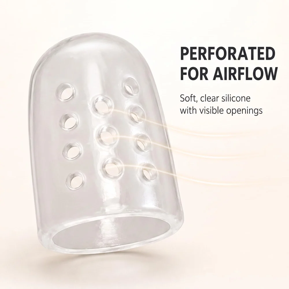 Olen Gel Toe Caps, 10 Clear Silicone Pinky Toe Covers — view 5