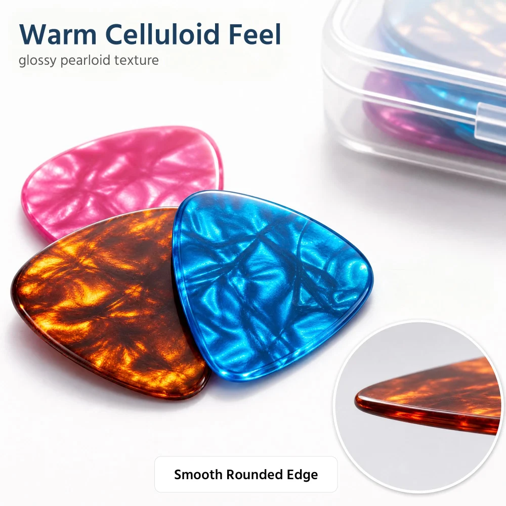 Olen Guitar Picks Variety Pack, 21 Celluloid Picks in 3 Gauges — view 3