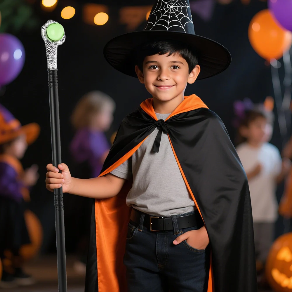 Olen Kids Wizard Staff, 29.3 in Green Orb Costume Prop — view 6