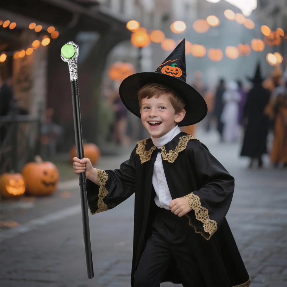 Olen Kids Wizard Staff, 29.3 in Green Orb Costume Prop — view 7