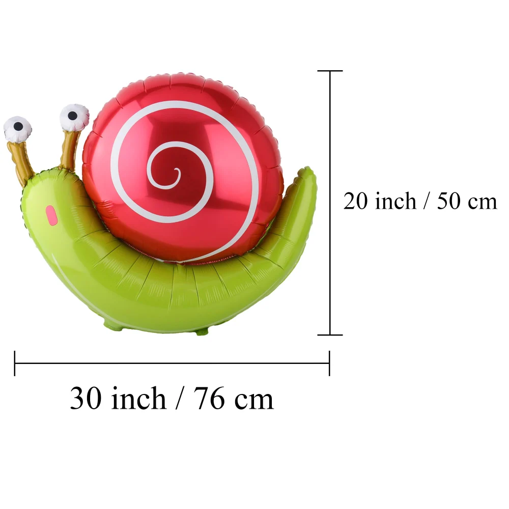 Olen Snail Foil Balloon, 30 x 20 in, With 32.8 ft Ribbon — view 5