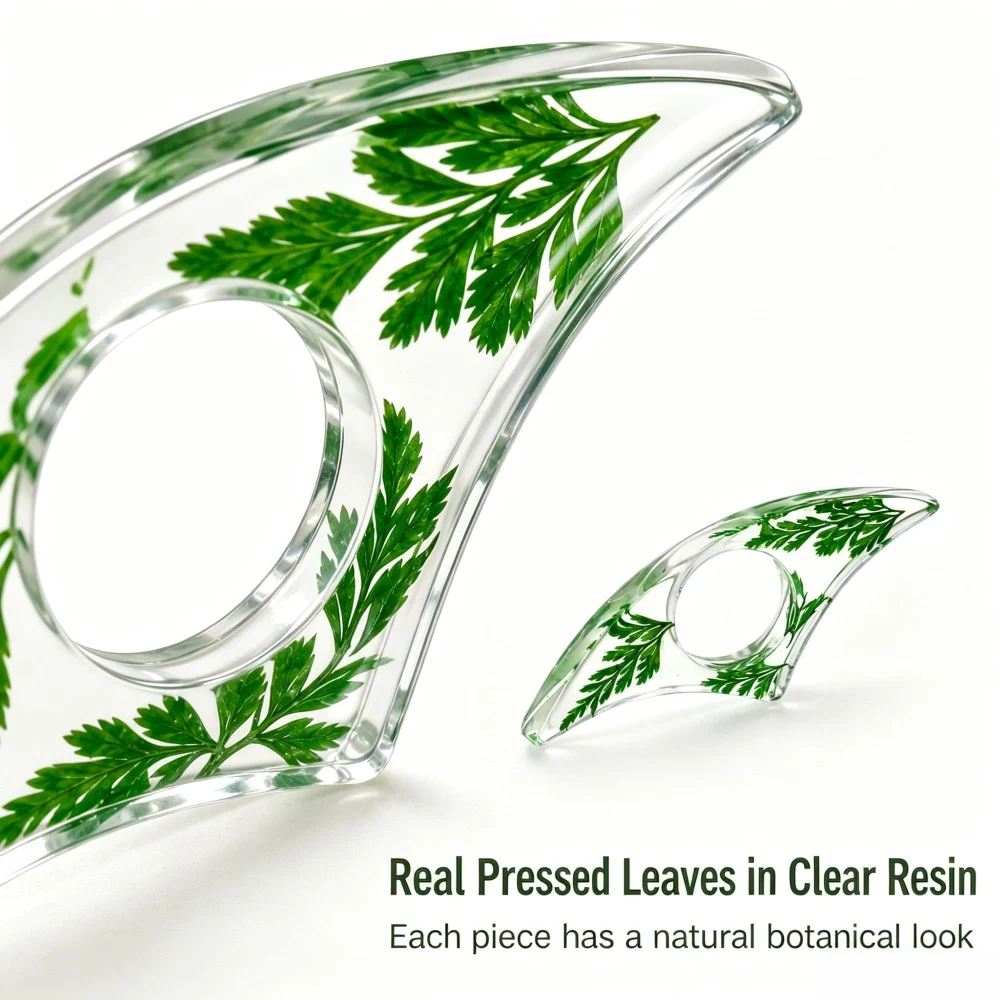 Olen Thumb Page Holder, Green Leaf Resin Book Opener — view 4