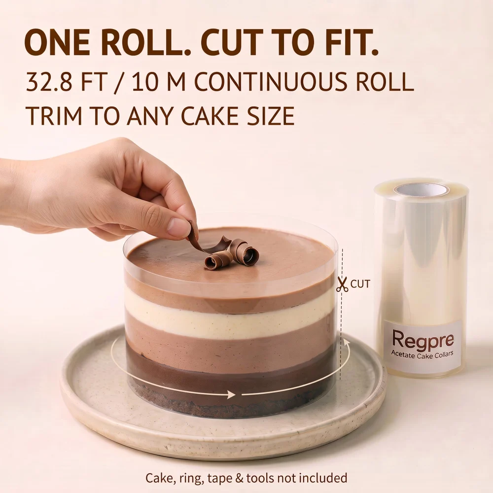 Regpre Acetate Cake Collars 3 inch x 32.8 ft Roll — view 5