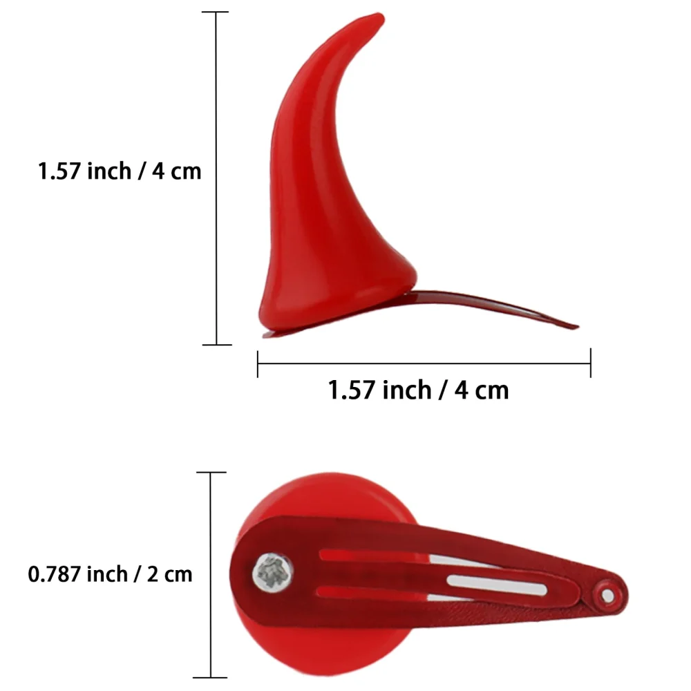 Regpre Red Devil Horns Hair Clips — view 2