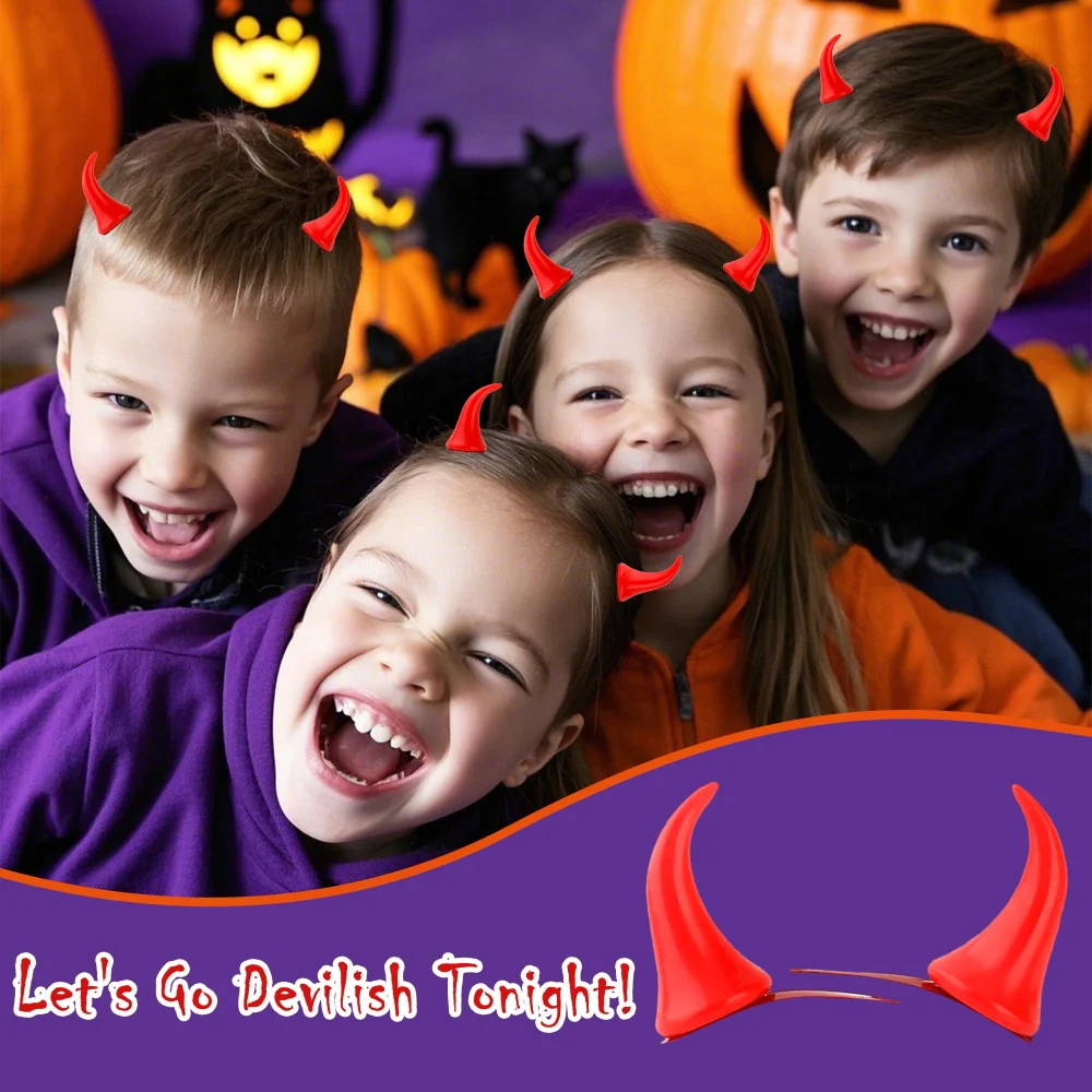 Regpre Red Devil Horns Hair Clips — view 5