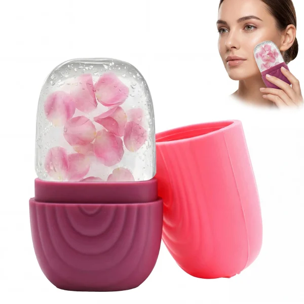 Regpre silicone ice roller for face with its interlocking cap