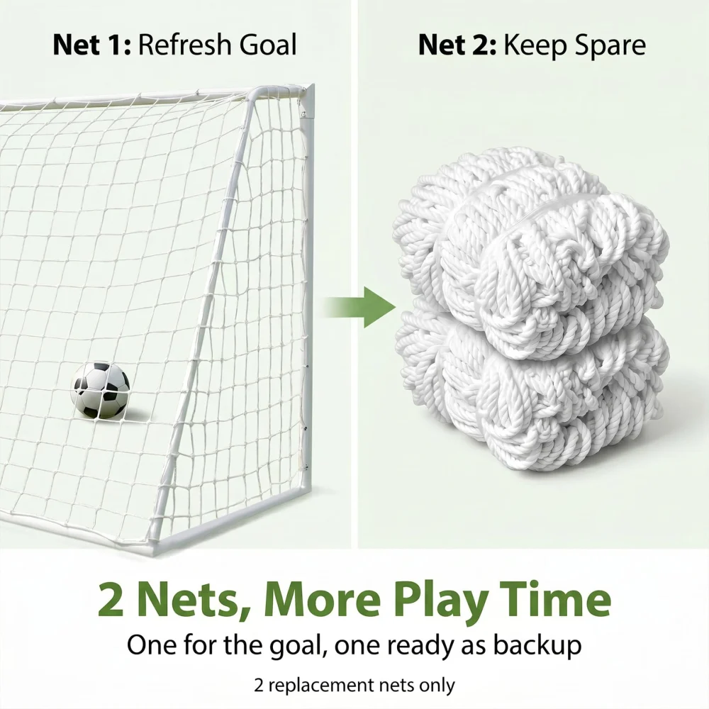 Regpre Soccer Goal Net Replacement 6x4 — view 6