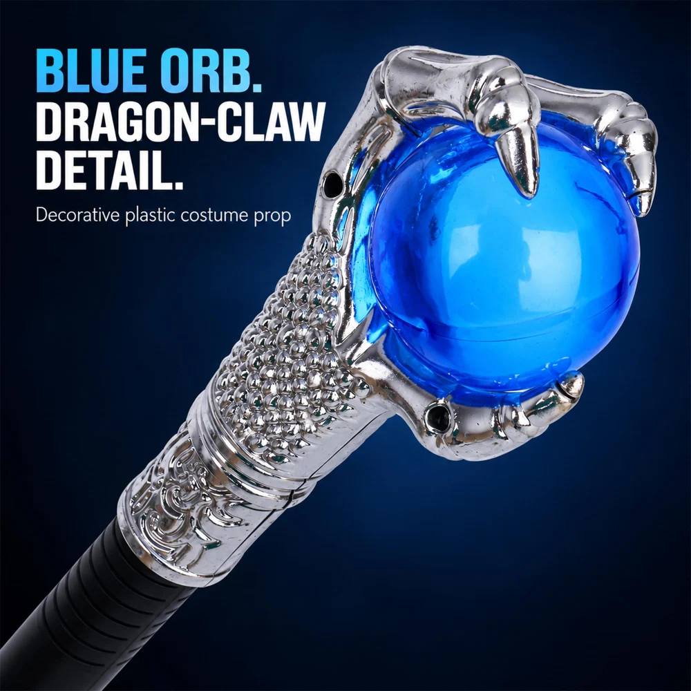 Vesil Blue Orb Wizard Staff, Dragon Claw Prop, 30.7 in — view 5