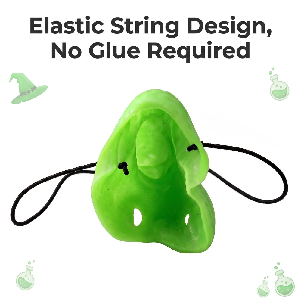 Vesil Green Witch Nose with Wart, Latex, No-Glue Strap — view 4