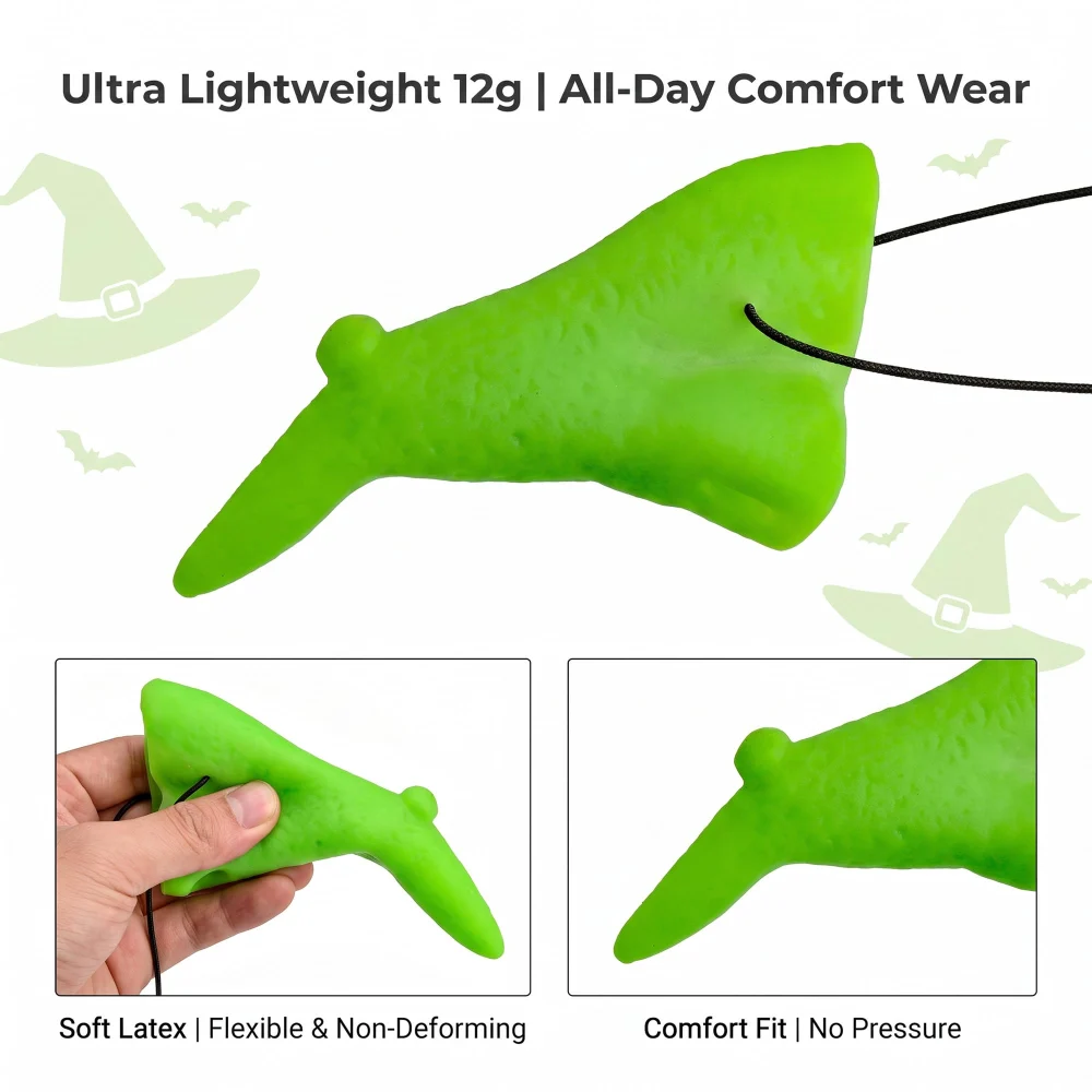Vesil Green Witch Nose with Wart, Latex, No-Glue Strap — view 7
